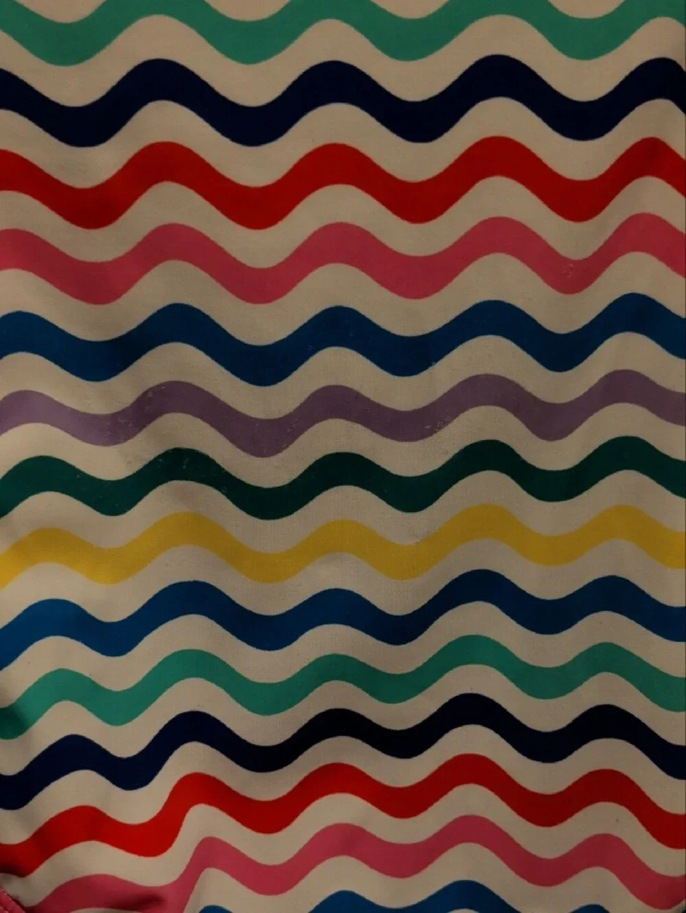 Mini Boden Multicolor Wavy Stripe Short-Sleeve Rashguard